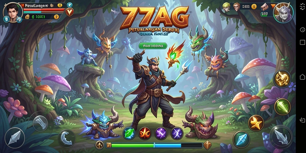 Tampilan gameplay seru di dunia petualangan 77AG.