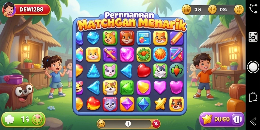 Tampilan menarik dari gameplay DEWI288 yang penuh warna.