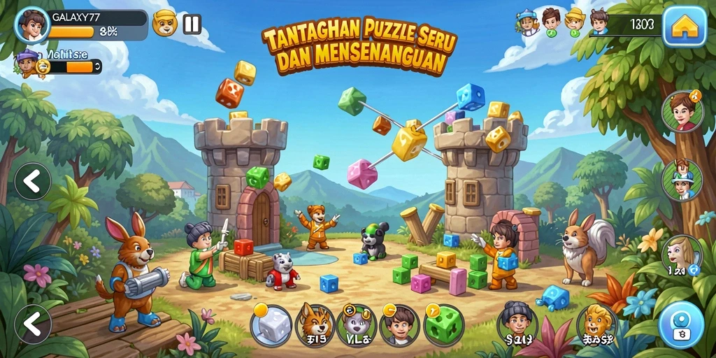Tangkapan layar dari gameplay <strong>GALAXY77</strong> yang menampilkan teka-teki menarik.