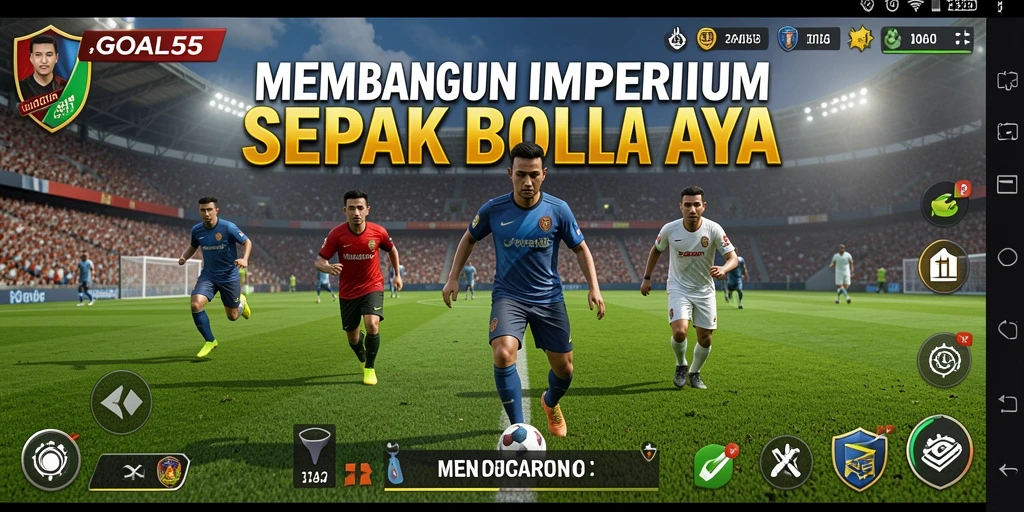 Tampilan seru dari gameplay interaktif GOAL55.