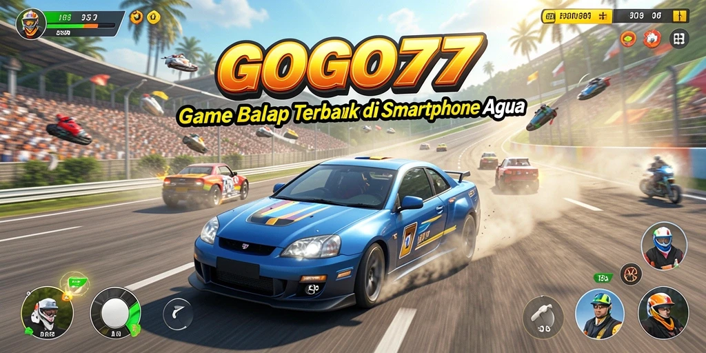 Screenshot GOGO77 menunjukkan aksi balapan yang mendebarkan.