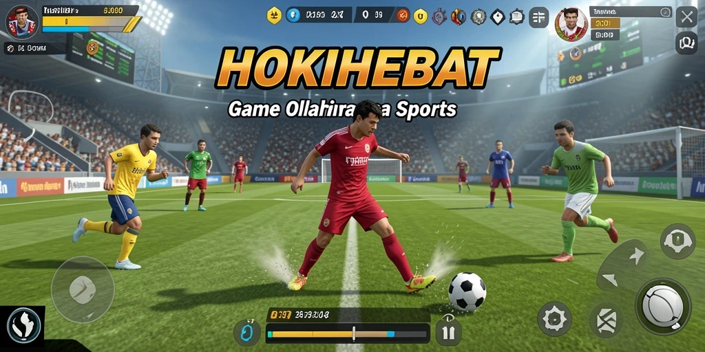 Screenshot gameplay HOKIHEBAT dengan aksi seru dari berbagai cabang olahraga.