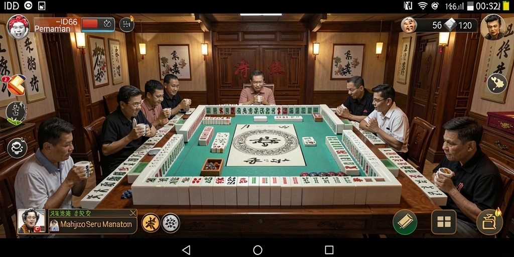Tampilan gameplay seru Mahjong di ID66 yang penuh warna.