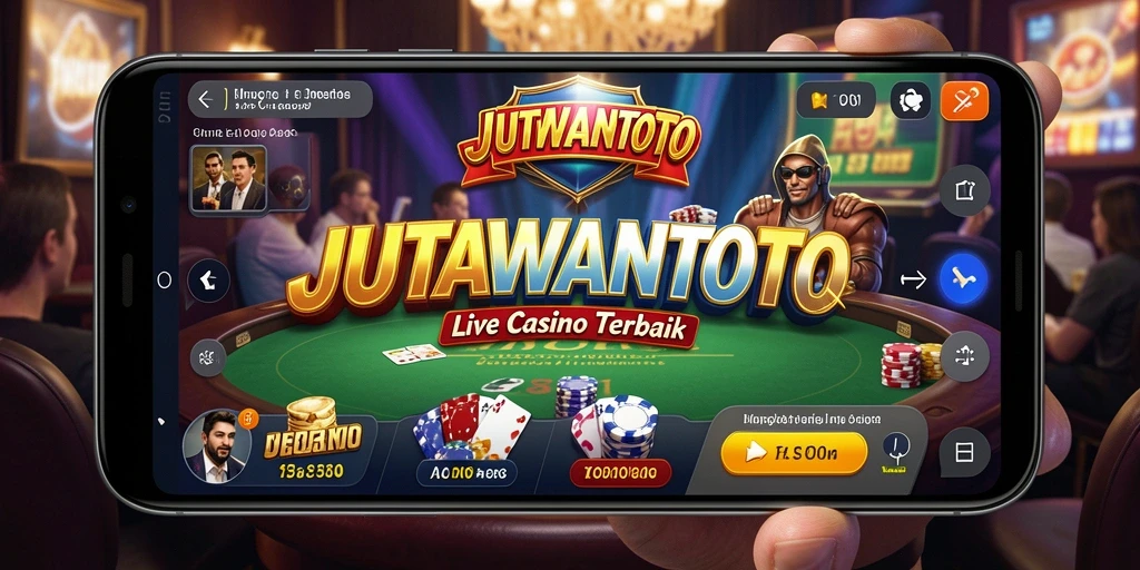Tampilan gameplay menarik di JUTAWANTOTO dengan dealer live.