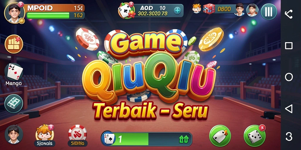 Tampilan gameplay QiuQiu yang seru dan menantang.