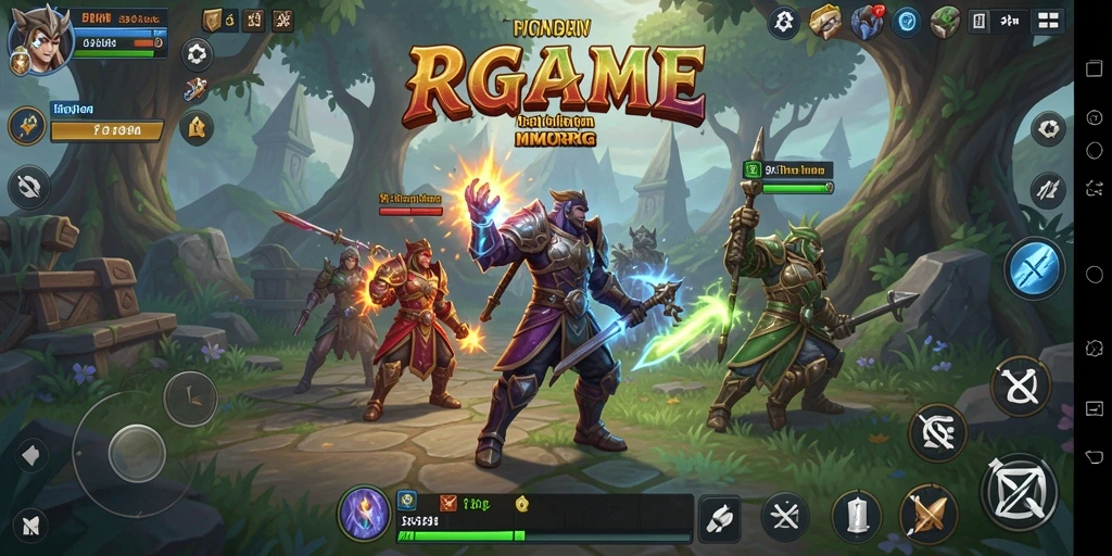 Screenshot gameplay RPGAME yang menampilkan suasana pertempuran seru di dunia MMORPG.