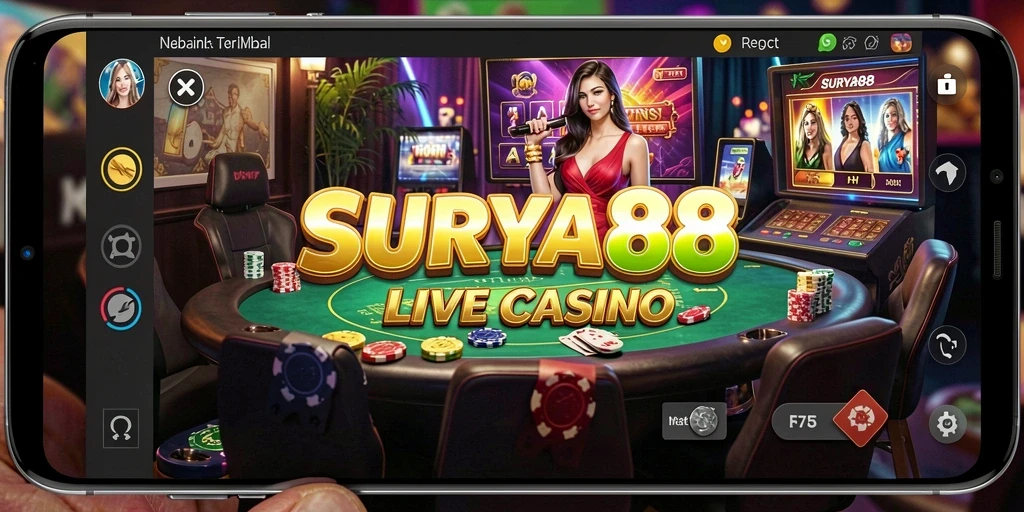 Tampilan gameplay Live Casino di SURYA88 yang mendebarkan.